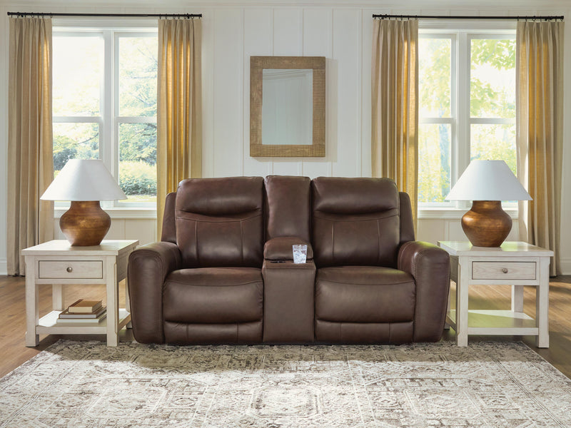 Gravier Power Reclining Loveseat/Console/Adjustable Headrest