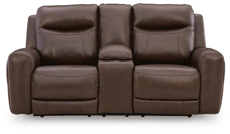 Gravier Power Reclining Loveseat/Console/Adjustable Headrest
