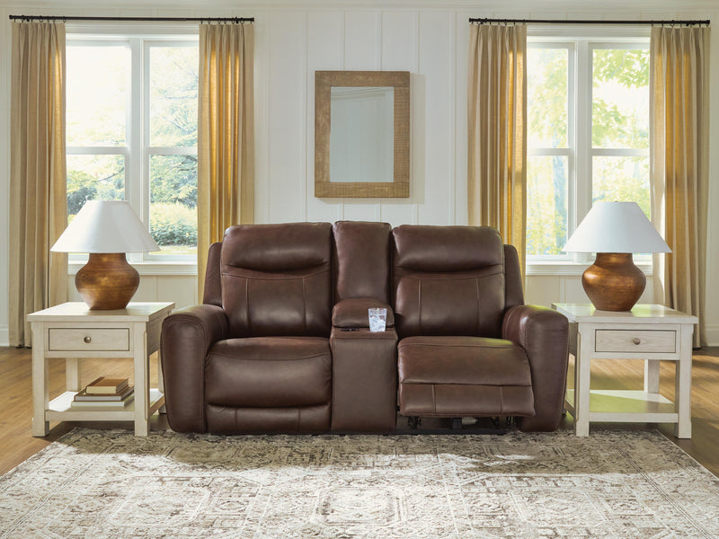Gravier Power Reclining Loveseat/Console/Adjustable Headrest