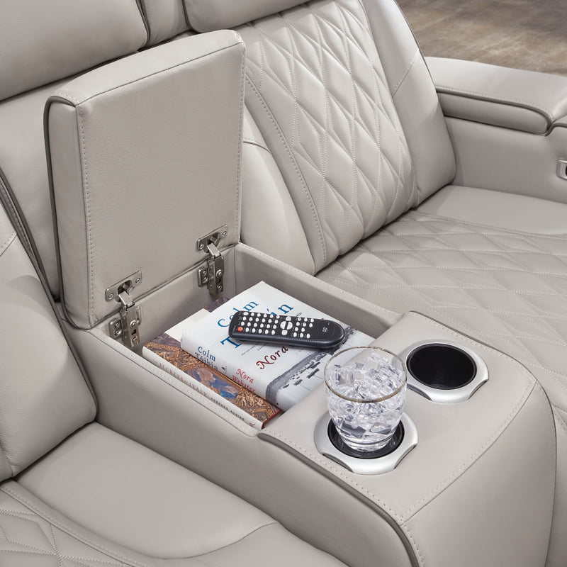 Boyington Power Reclining Loveseat/Console/Adjustable Headrest