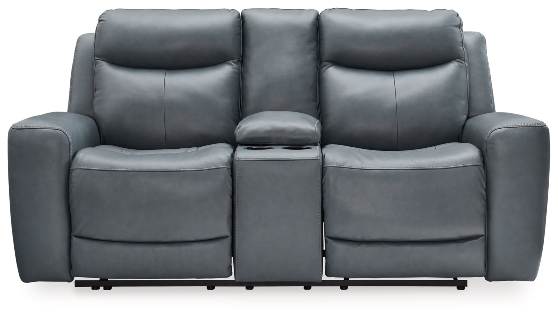 Mindanao Power Reclining Loveseat/Console/Adjustable Headrest by Ashley Furniture