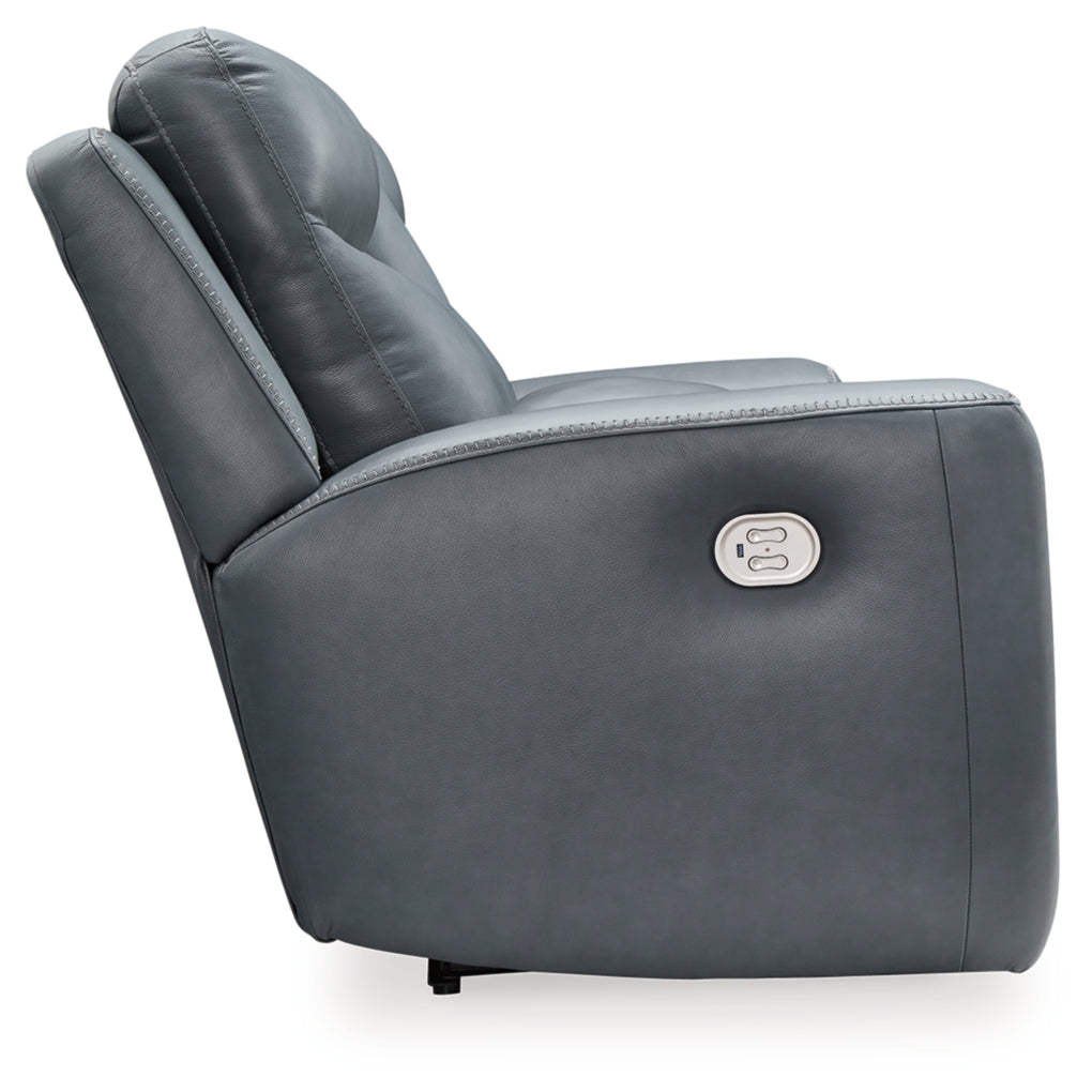 Mindanao Power Reclining Loveseat/Console/Adjustable Headrest by Ashley Furniture