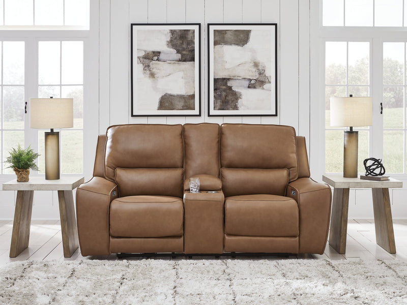 Silverbrooke Power Reclining Loveseat/Console/Adjustable Headrest