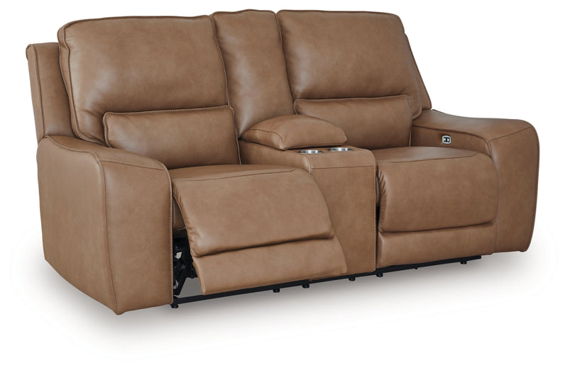 Silverbrooke Power Reclining Loveseat/Console/Adjustable Headrest