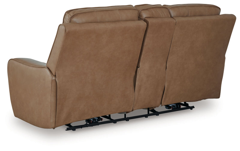 Silverbrooke Power Reclining Loveseat/Console/Adjustable Headrest
