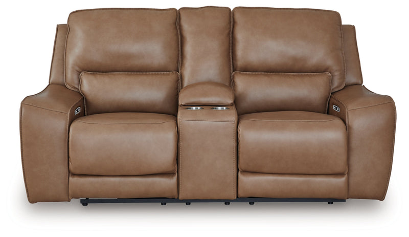 Silverbrooke Power Reclining Loveseat/Console/Adjustable Headrest