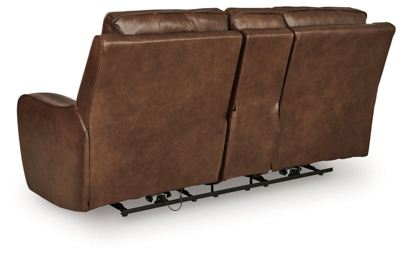 Silverbrooke Power Reclining Loveseat/Console/Adjustable Headrest