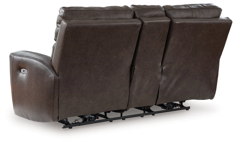 Beadel Power Reclining Loveseat/Console/Adjustable Headrest
