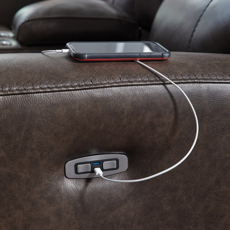 Beadel Power Reclining Loveseat/Console/Adjustable Headrest