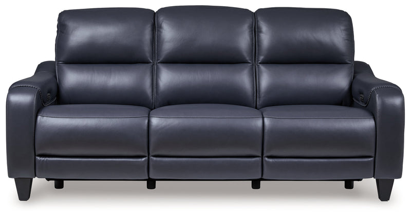 Mercomatic Power Reclining Sofa with Adjustable Headrest