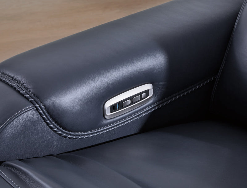 Mercomatic Power Reclining Sofa with Adjustable Headrest