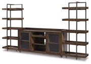 Starmore TV Stands 3-Piece Entertainment Center Brown Gunmetal