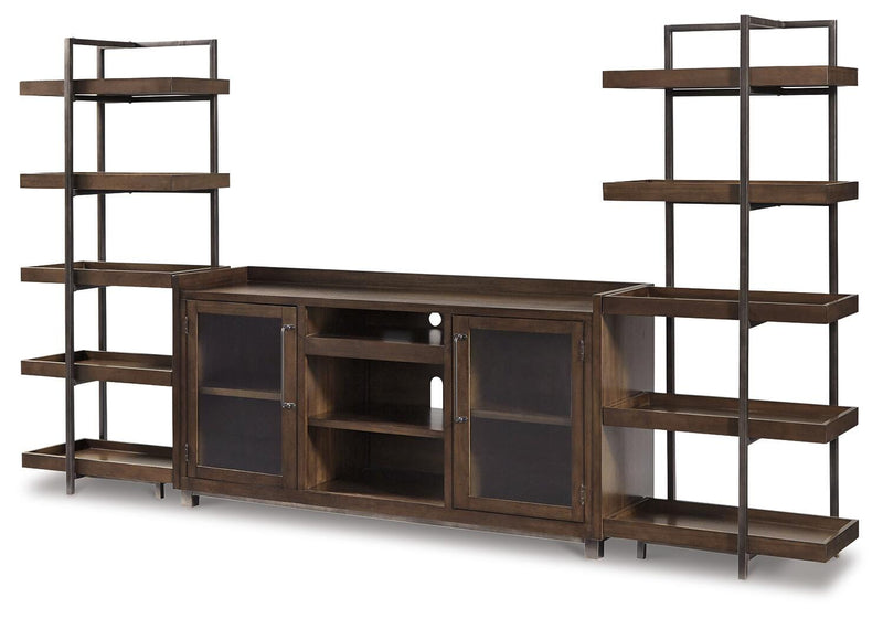 Starmore TV Stands 3-Piece Entertainment Center Brown Gunmetal