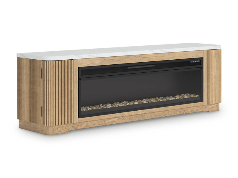 Camdill 80" TV Stand with Electric Fireplace