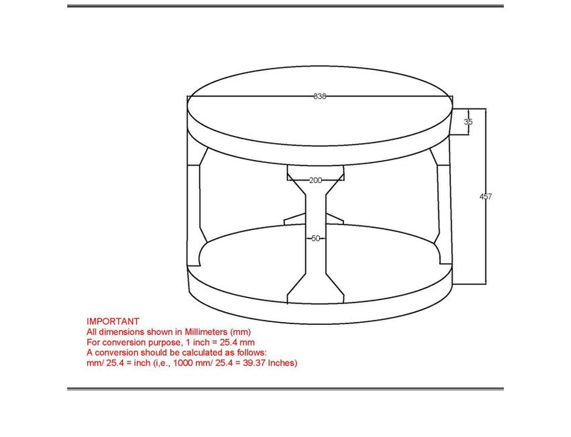 ANVI Round Coffee Table - Berre Furniture