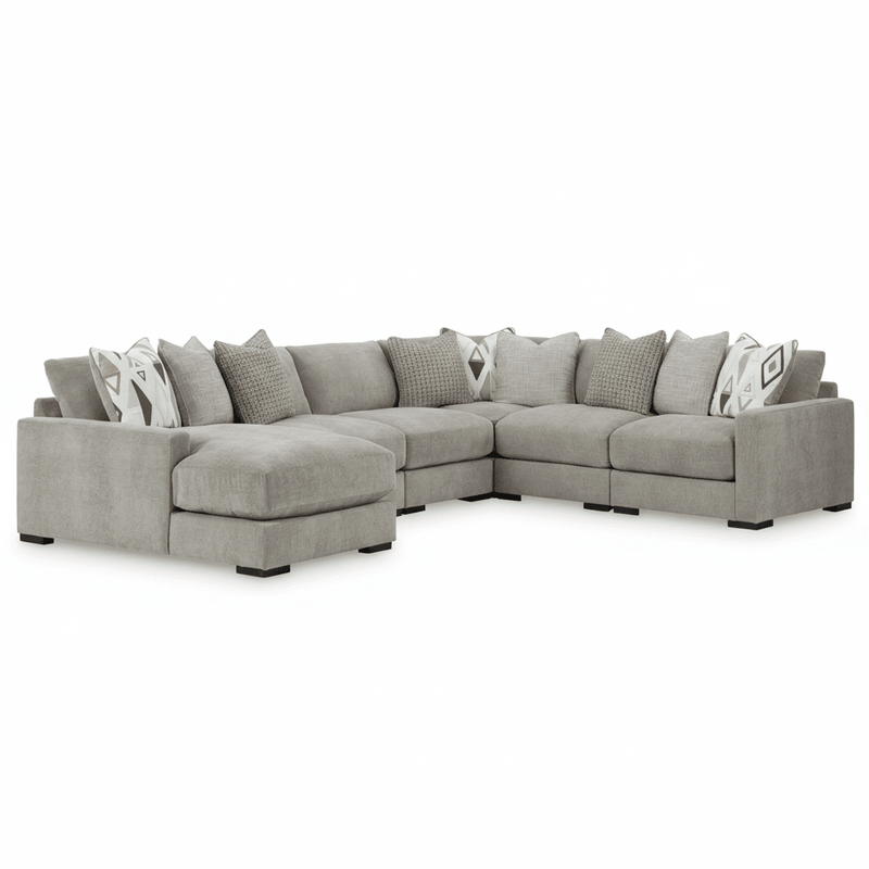 Aslan Court 6 - Piece Sectional with Chaise - Berre Furniture