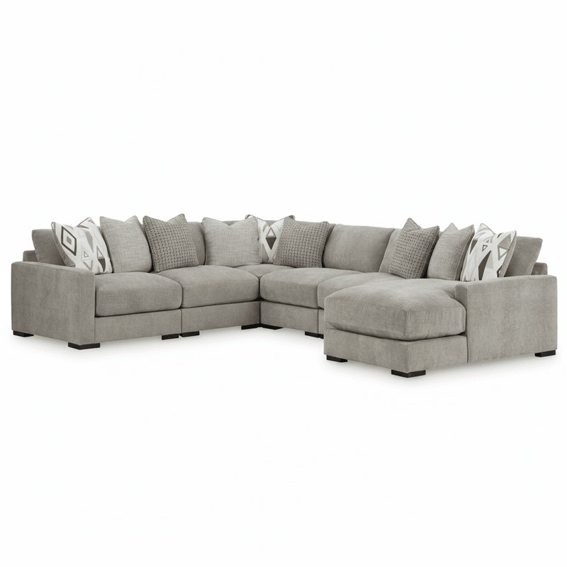 Aslan Court 6 - Piece Sectional with Chaise - Berre Furniture