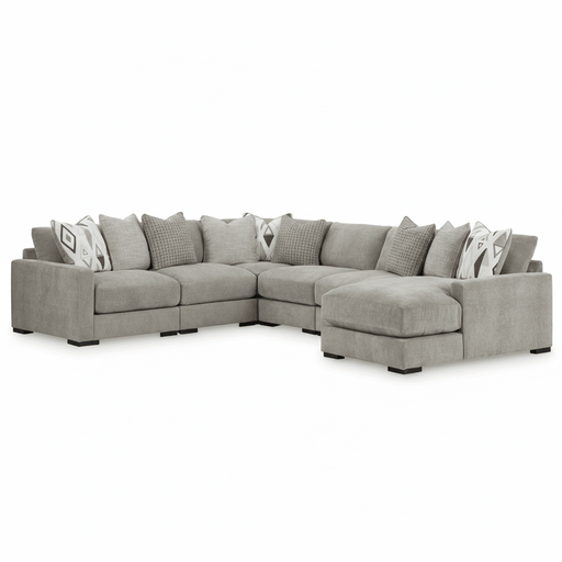 Aslan Court 6 - Piece Sectional with Chaise - Berre Furniture