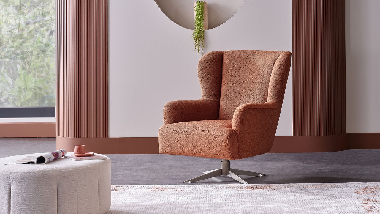 Atlanta Swivel Chair (Peru Brick) by Bellona