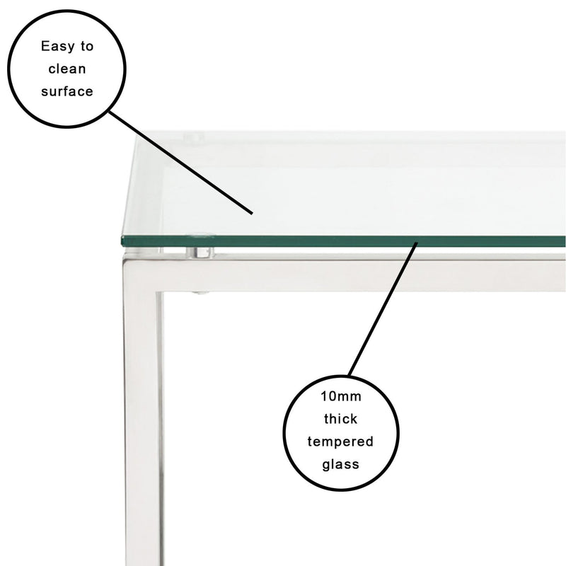 BAROLO Polished Steel Coffee Table