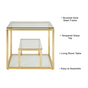 BAROLO Polished Steel End Table