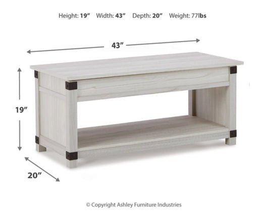 BAYFYNN LLIFT-TOP RECTANGULAR COCKTAIL TABLE