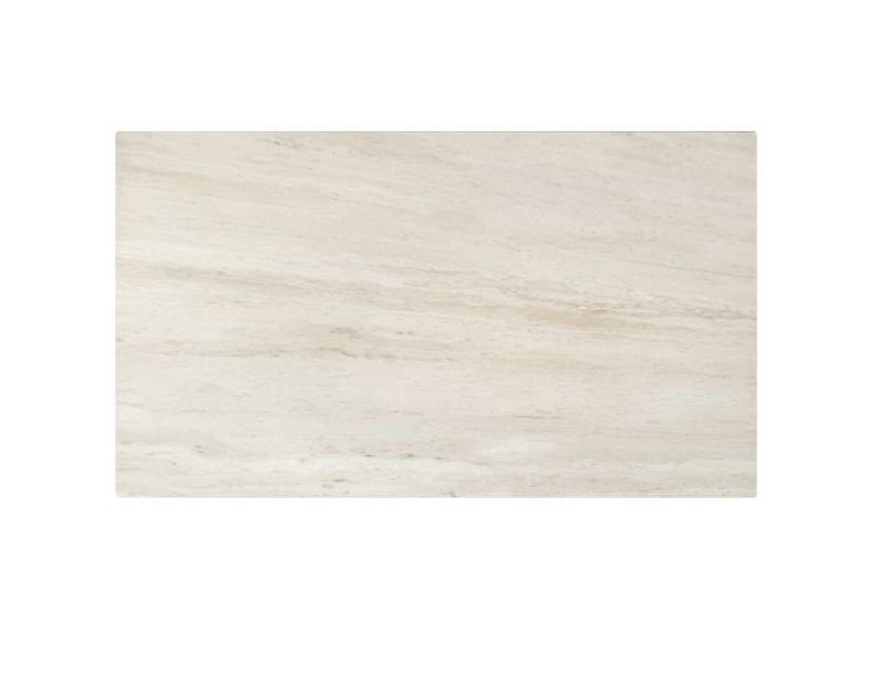 Bellaro Dining Table with Extension, 55" - 79" in Travertine and Cream - Berre Furniture