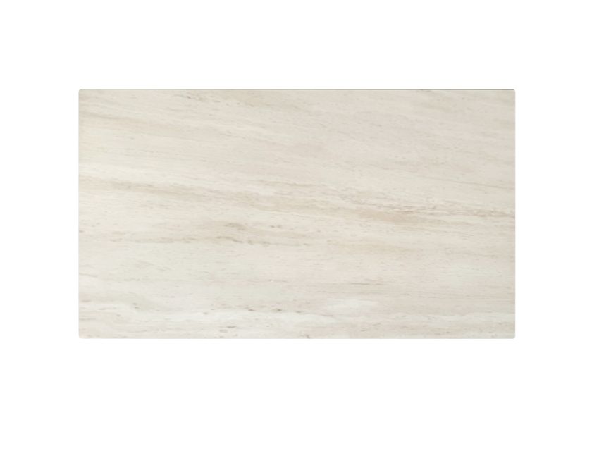 Bellaro Dining Table with Extension, 55" - 79" in Travertine and Cream - Berre Furniture