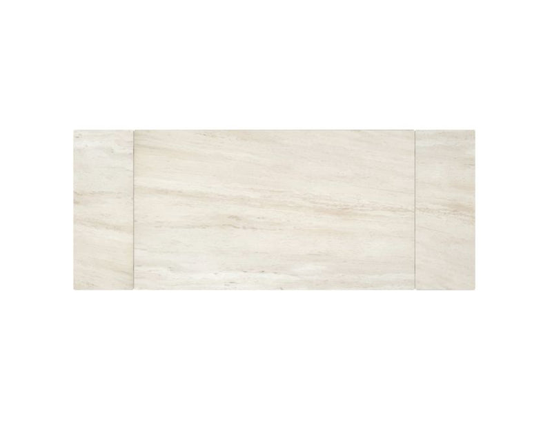 Bellaro Dining Table with Extension, 55" - 79" in Travertine and Cream - Berre Furniture