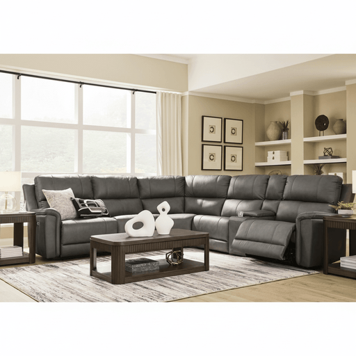 Beryton 3 - Piece Power Reclining Sectional Loveseat with Console - Berre Furniture