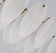 BI BRASS PLATED FRAME CHANDELIER FROSTED WHITE GLASS