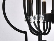 BI MATTE BLACK CAGE PENDANT LT - CRYSTAL COVER
