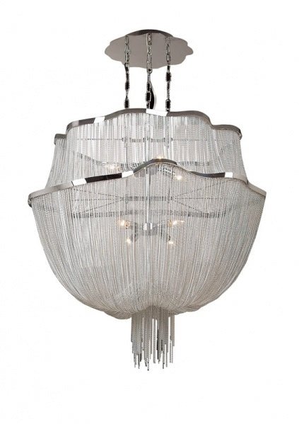 BI OVAL CHROME CHAIN LT FIXTURE