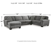 Birkdale Court 3 - Piece Sectional with Chaise - Berre Furniture