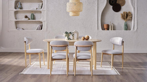 Boheems Dining Set by Bellona - Expandable Table + 6 Chairs - Berre Furniture