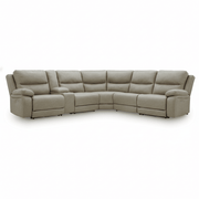 Brannigan 6 - Piece Reclining Sectional with Storage Console - Berre Furniture