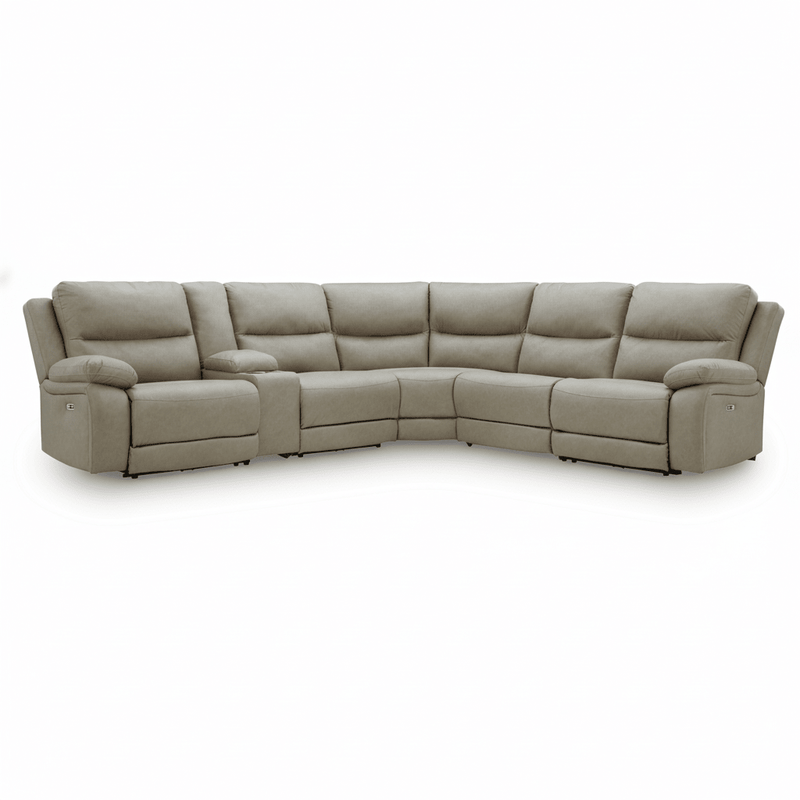 Brannigan 6 - Piece Reclining Sectional with Storage Console - Berre Furniture