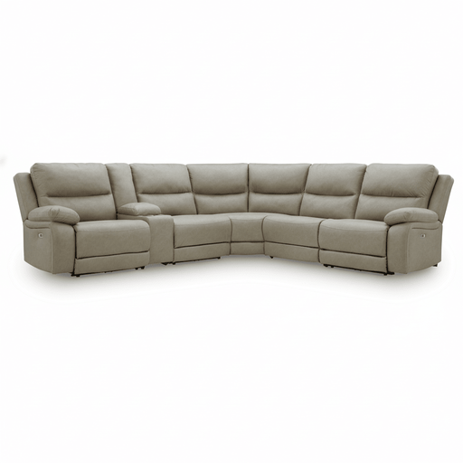 Brannigan 6 - Piece Reclining Sectional with Storage Console - Berre Furniture