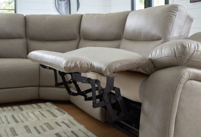 Brannigan 6 - Piece Reclining Sectional with Storage Console - Berre Furniture