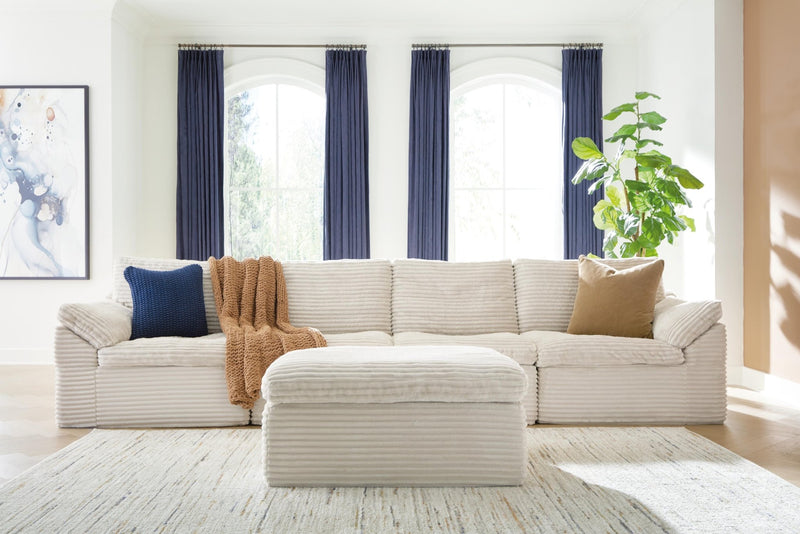 Canefield 4-Piece Sectional with Ottoman