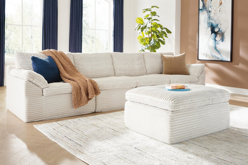 Canefield 4-Piece Sectional with Ottoman