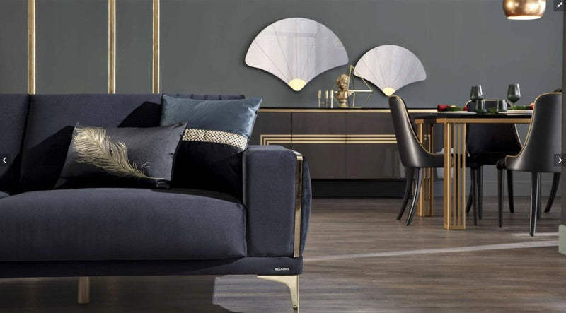 Carlino Loveseat by Bellona NAPOLY BLACK
