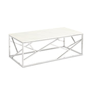 CAROLE Marble Coffee Table Chrome