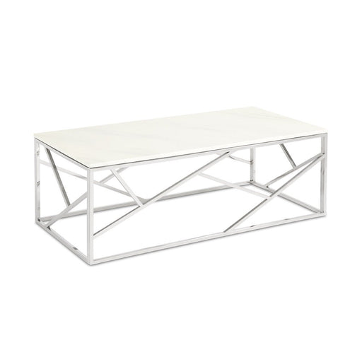 CAROLE Marble Coffee Table Chrome