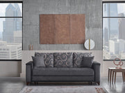 Charlotte 3 Seat Sleeper Sofa (Beatto Anthracite) by Bellona