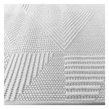 Delhi Geometric White Rug - Berre Furniture