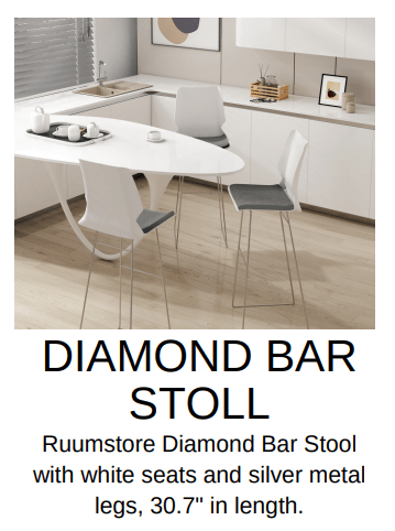 Diamond Bar Stool - Set of 2 - Berre Furniture