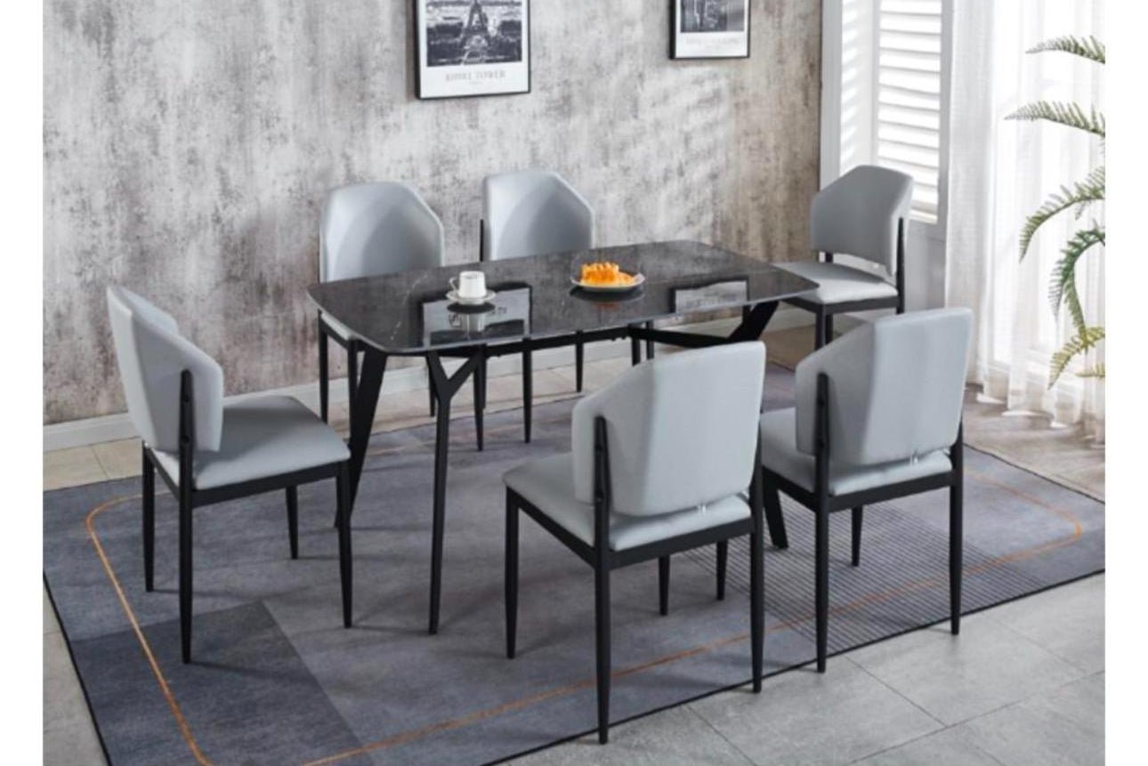 Dining Set Table & Six Chairs - Berre Furniture