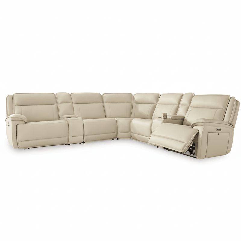 Double Deal 7-Piece Reclining Sectional with 2 Consoles Default Title