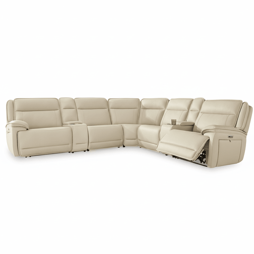 Double Deal 7-Piece Reclining Sectional with 2 Consoles Default Title